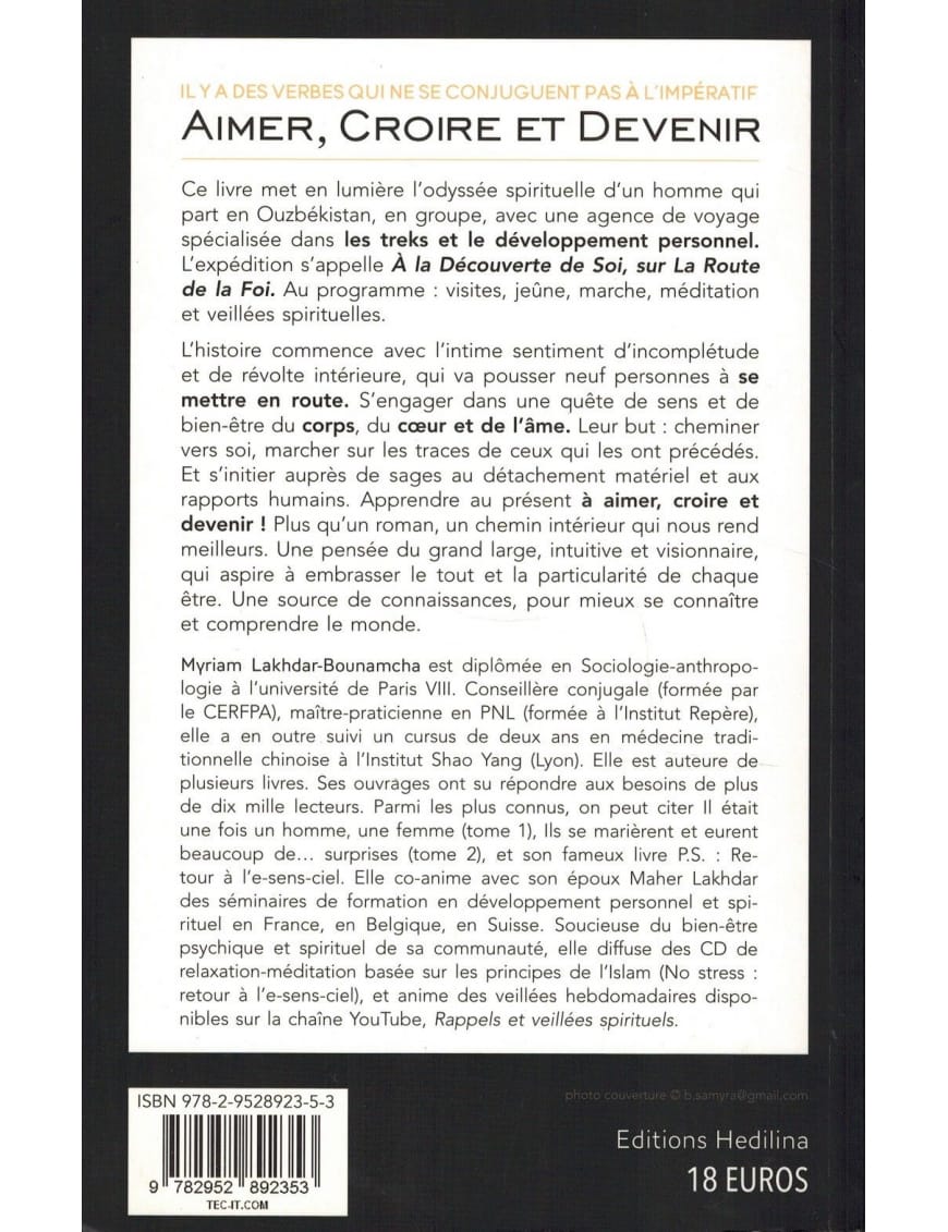 Aimer, Croire et Devenir - Myriam Lakhdar-Bounamcha - Sana Sana Livre > Islam > Foi et Spiritualité 9782952892353 Librairie Musulmane Al-imen