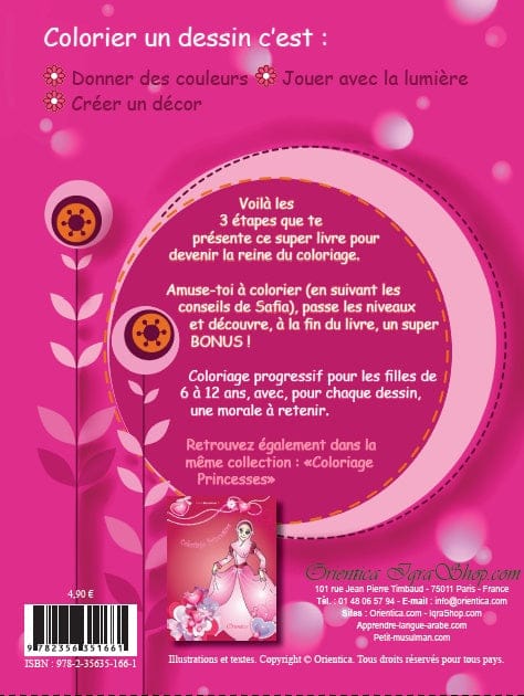 J'apprends le Coloriage pour les Petites Filles Musulmanes — Bilingue Français-Arabe | Orientica | Livre Islam Enfants Orientica Livre Islam Enfant 9782356351661 Librairie Musulmane Al-imen