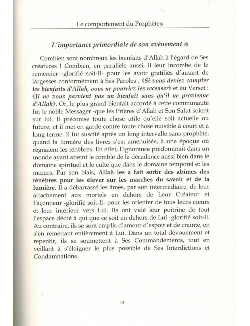 Le comportement du Prophète ﷺ - Shaykh 'Abd Al-Muhsin Al-'Abbad - Dar Al-Muslim Dar Al-Muslim Livre > Islam > Biographie 9782917113233 Librairie Musulmane Al-imen