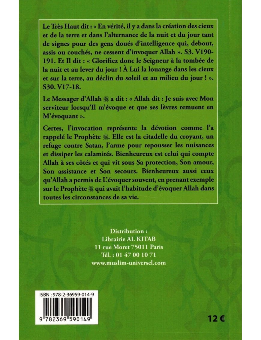 Les évocations authentiques du jour et de la nuit - Cheikh Al-Albânî - Universel - Éditions Universel Universel Livres > Islam > Invocations (Dou'as) 9782369590149 Librairie Musulmane Al-imen
