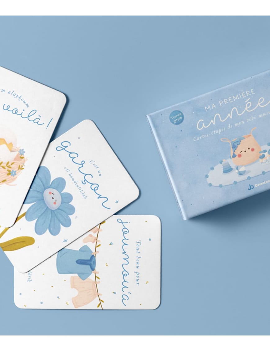 Ma première année - Cartes-étapes de mon bébé musulman (version garçon) - DeeniLearn - DeeniLearn DeeniLearn Jeu Islam 9782931241202 Librairie Musulmane Al-imen