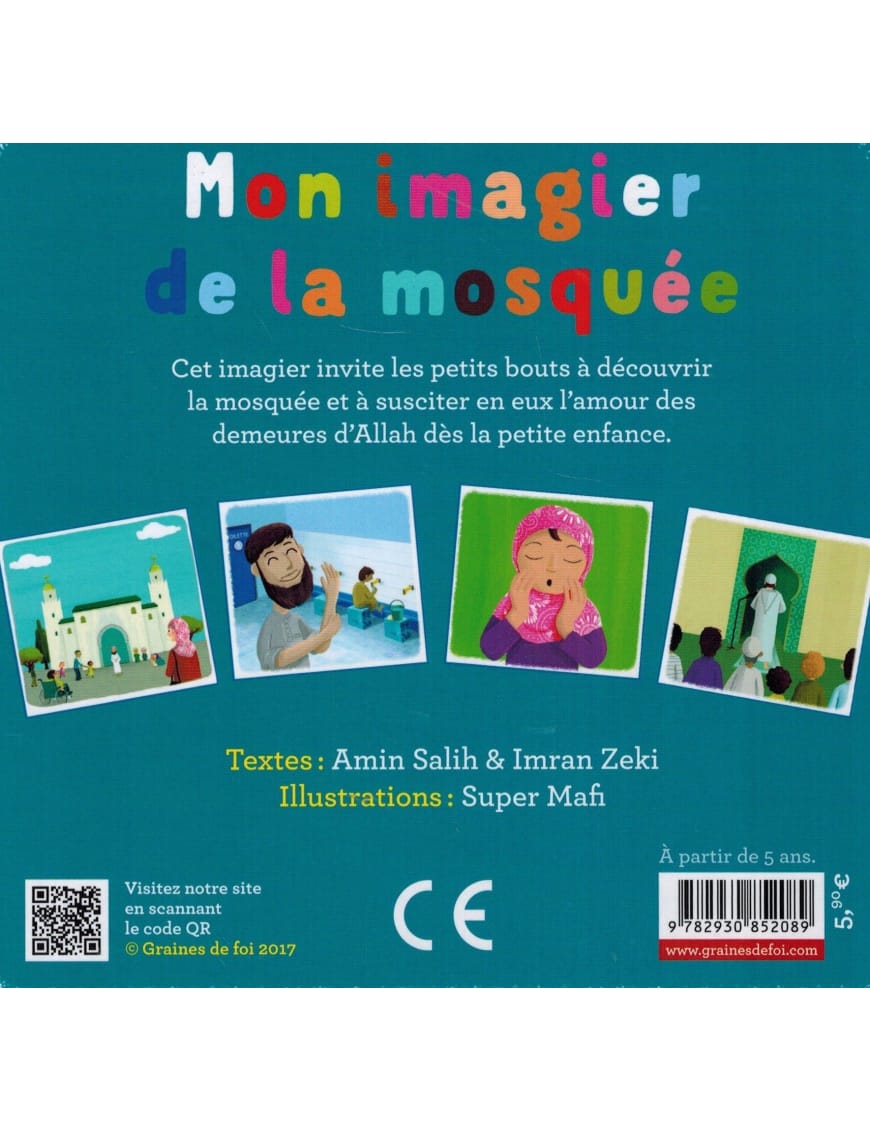 Mon imagier de la mosquée - Graines de foi - Graines de Foi Graines de Foi Livre Islam Enfant Librairie Musulmane Al-imen