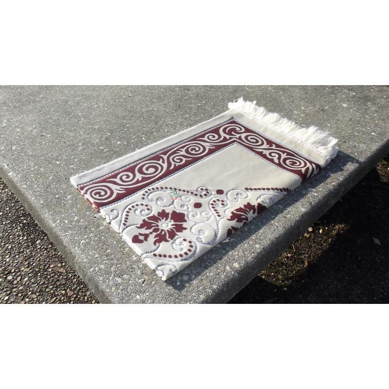 Tapis de Prière - Fond Sable - Motif fleurs - couleur Rose Saumon Sana Tapis de prière 3700495413282 Librairie Musulmane Al-imen