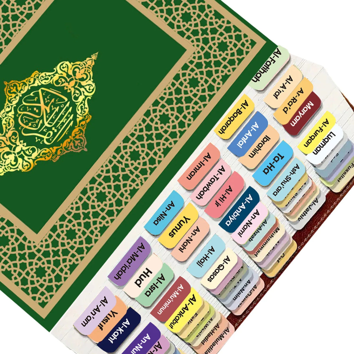 125 Onglets du Coran Laminés – 114 Sourates + 11 Vierge | Onglets d’Index, Étiquettes, Marque - pages pour Livre du Coran MULTI Al - imen