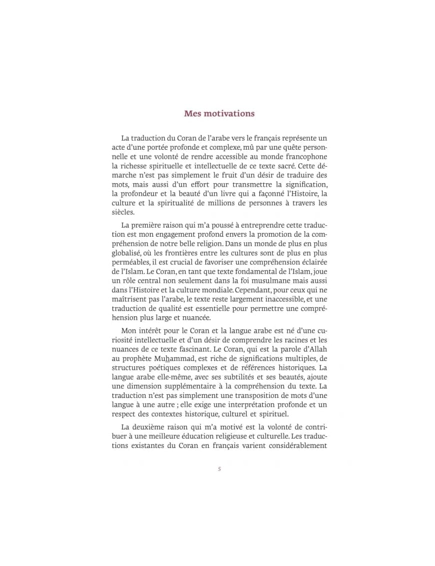 Mon Coran en français expliqué, tafsir - couleur blanc - Al Imam - Librairie Musulmane Al-imen