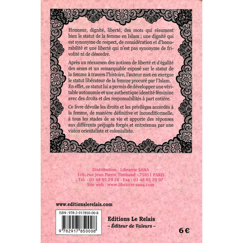 Honneur et dignité - Le statut de la femme en Islam par Abderrahmane El-Shiha - Éditions Le Relais - Couverture Verso du Livre