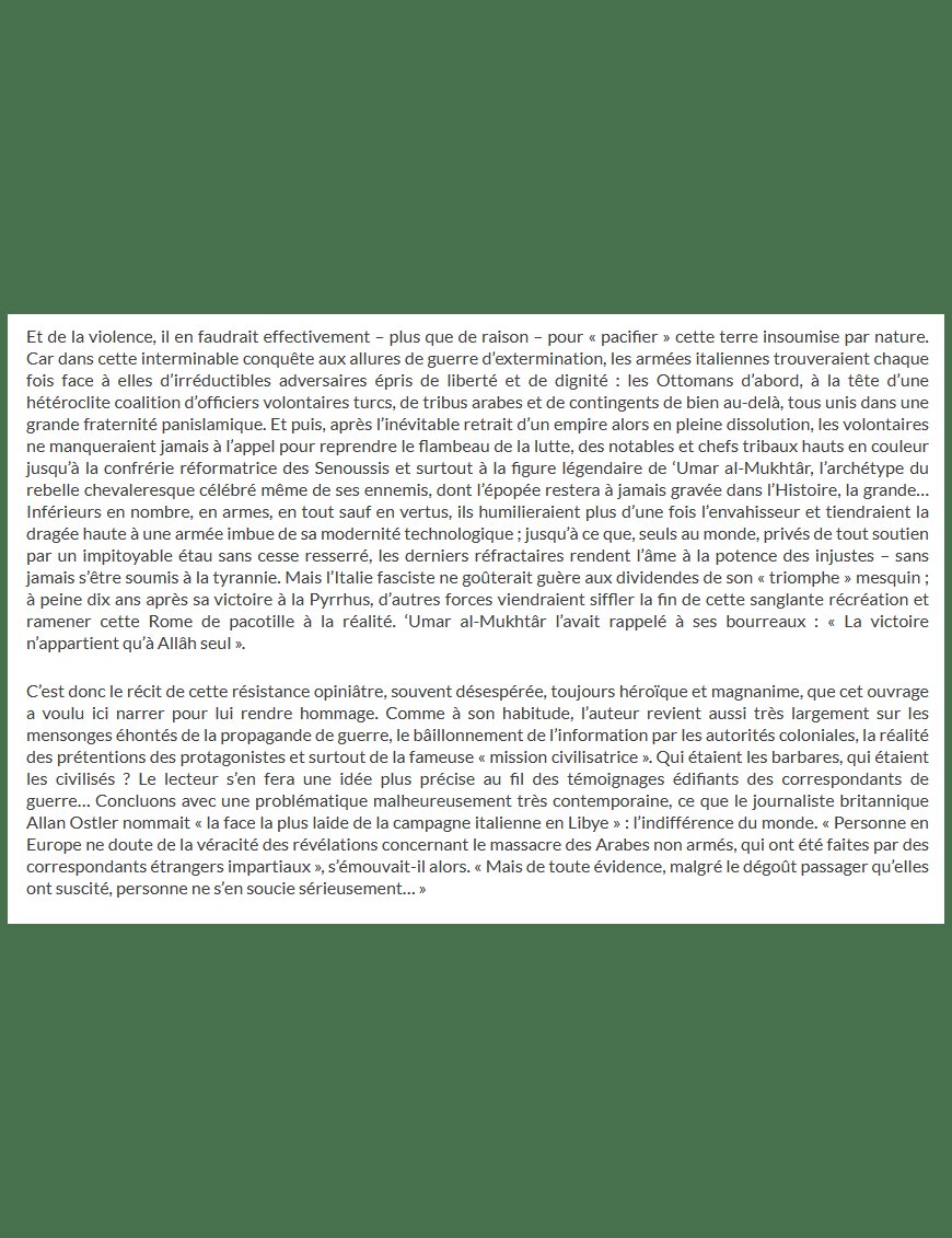 Colonisation & Résistance : Lybie (1911-1932) - S.E Zaimeche Al-Djazairi - Editions Ribât - Éditions Ribât Ribât Livre > Islam > Histoire du monde arabo-musulman 9782491948023 Librairie Musulmane Al-imen