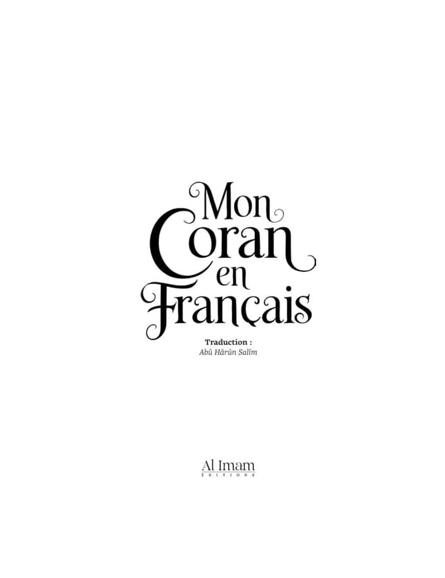 Mon Coran en français expliqué, tafsir - couleur rose - Al Imam - Librairie Musulmane Al-imen