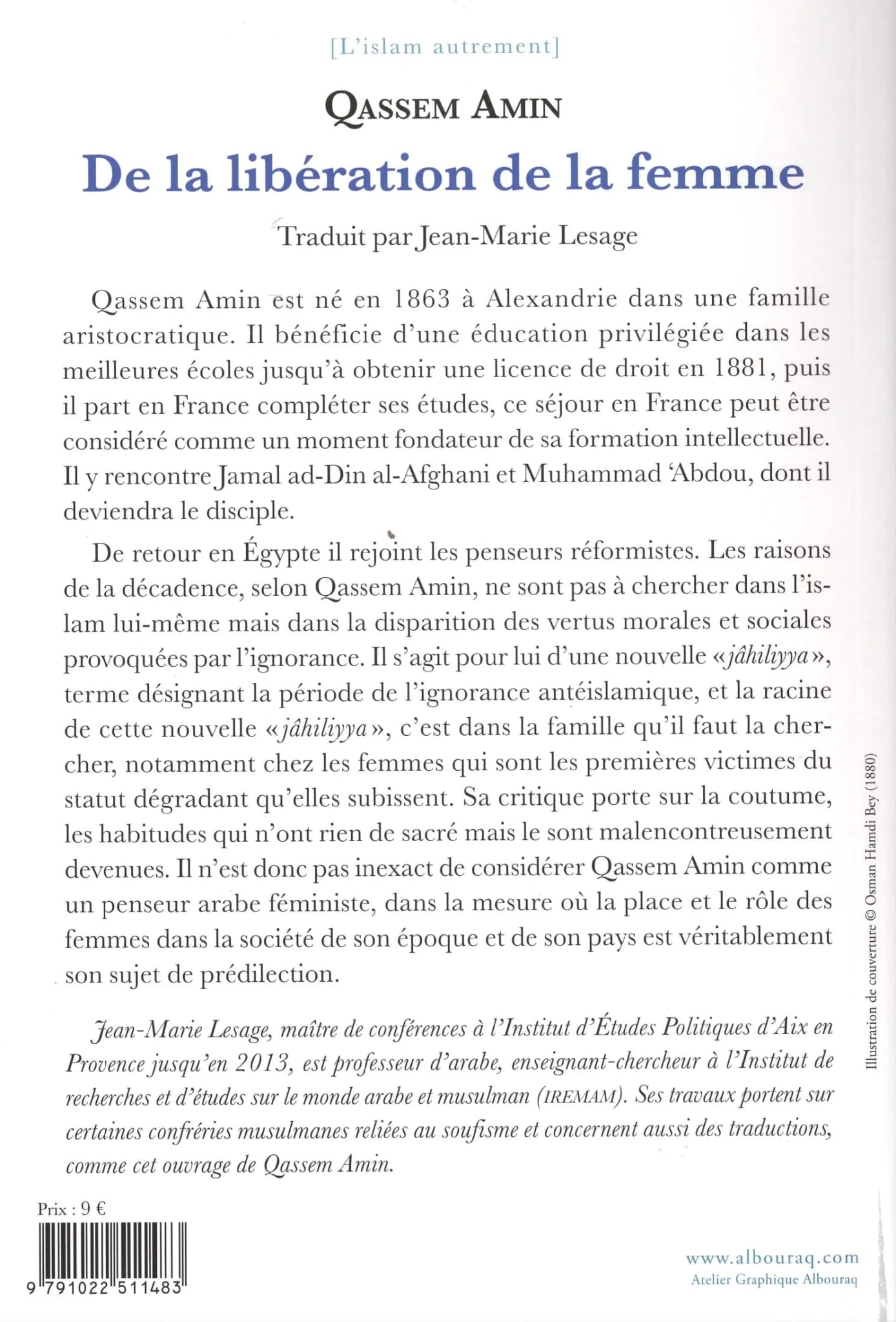 De la libération de la femme de Qassem Amin - Livres par édition par Al Bouraq disponible chez Al - imen