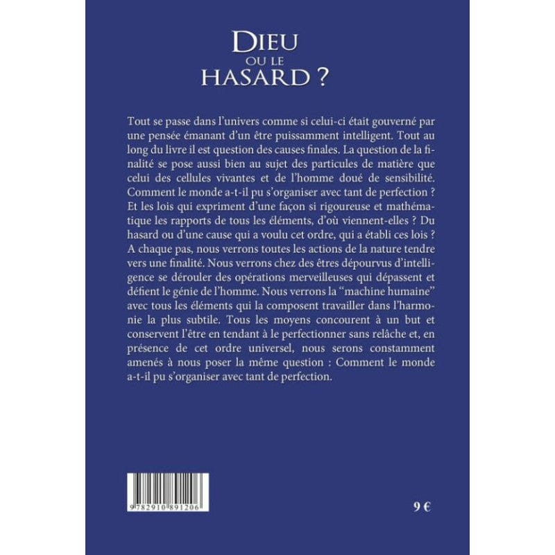 Dieu ou le hasard ? Il faut choisir — Abdelkhaled Abdelkrim | Éditions Ennour | Livre Islam Maison d'Ennour Livres > Islam > Introduction ou Nouveau Converti 9782910891206 Librairie Musulmane Al-imen