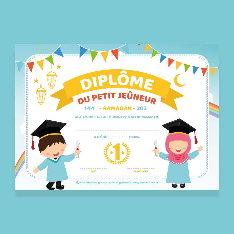 Diplôme du petit jeûneur - Editions Al-Hadîth Al-Hadîth Jeu Islam 9782492024344 Librairie Musulmane Al-imen