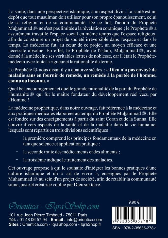 La Médecine du Prophète Muhammad (PBDSL) — As-Suyûtî | Orientica | Livre Islam Santé Orientica Livre > Islam 9782356352781 Librairie Musulmane Al-imen