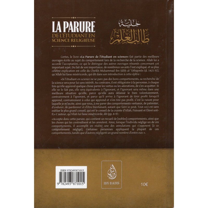 La Parure De L'étudiant En Science Religieuse - Ibn Badis Al - imen