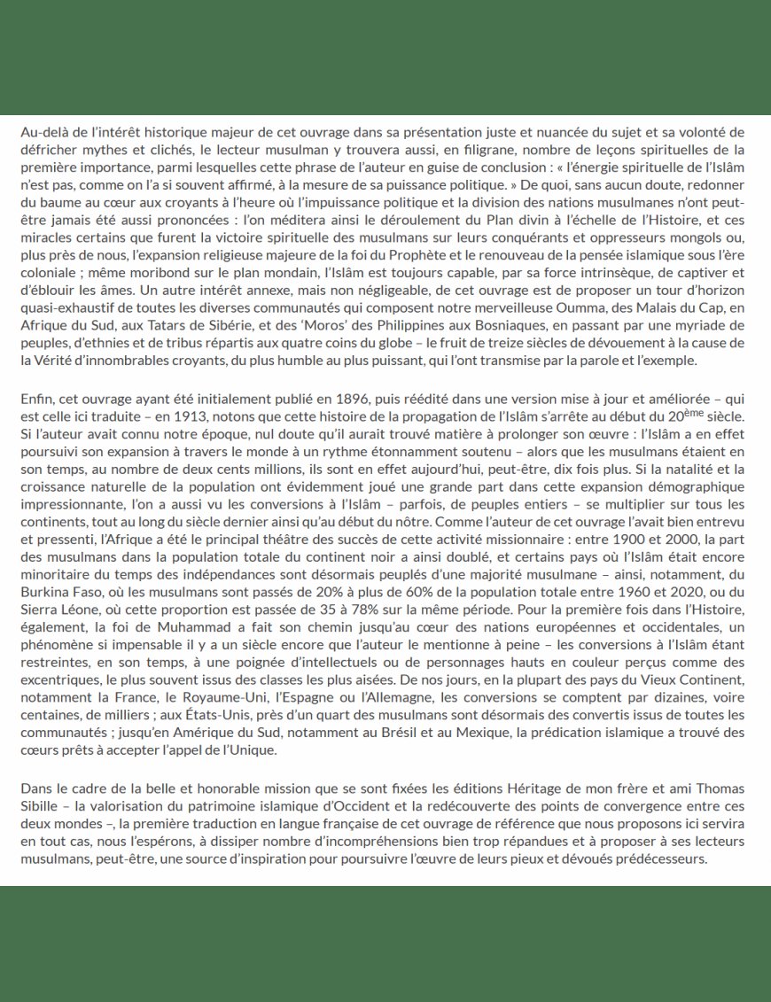 La prédication de l'Islam - Sir Thomas W.Arnold - Héritage - Al-Bayyinah Al-Bayyinah Livre > Islam > Essai 9782493295118 Librairie Musulmane Al-imen