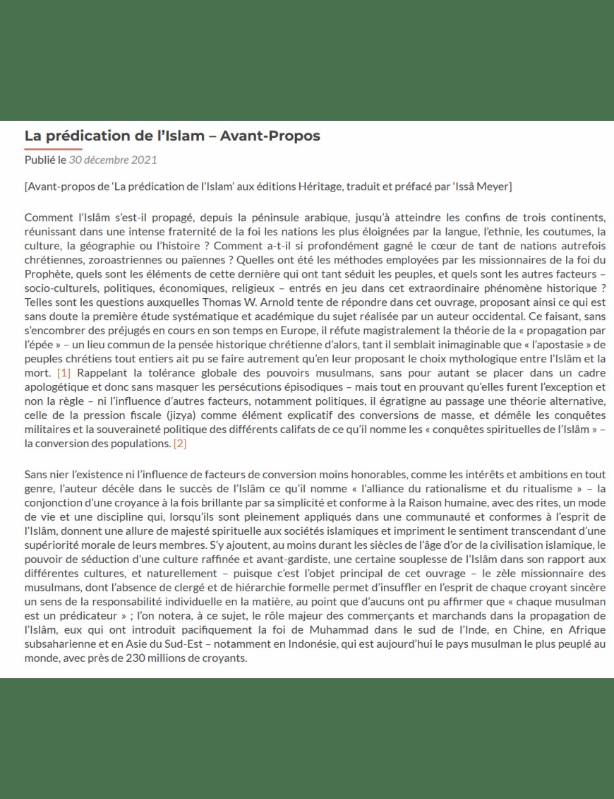 La prédication de l'Islam - Sir Thomas W.Arnold - Héritage - Al-Bayyinah Al-Bayyinah Livre > Islam > Essai 9782493295118 Librairie Musulmane Al-imen