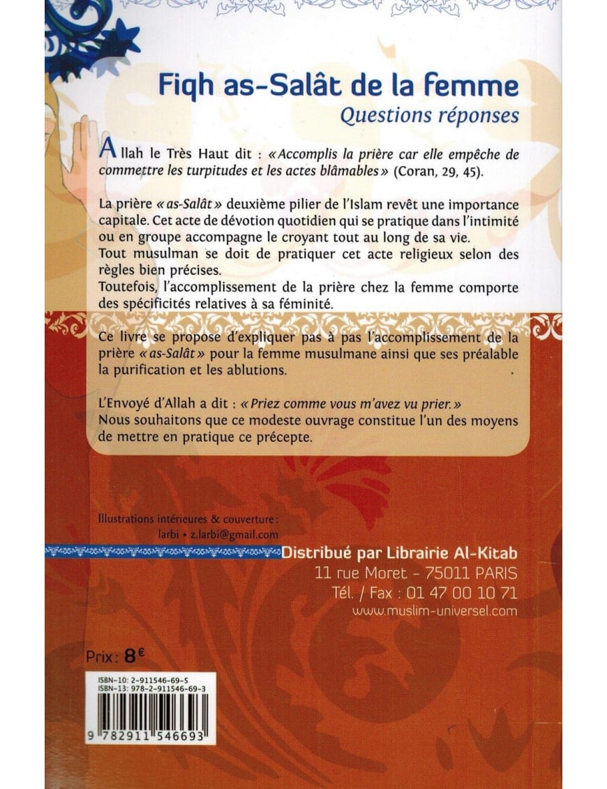 La Prière de la femme musulmane - Questions réponses - Fdal Haja - Universel - Éditions Universel Universel Livre Islam Femme 9782911546693 Librairie Musulmane Al-imen