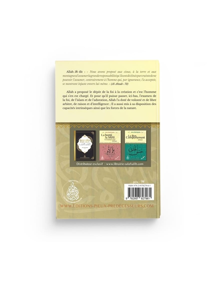 La responsabilité sociale et humaine du musulman – Cheikh Raslan - Pieux Prédécesseurs - Pieux Prédécesseurs Pieux Prédécesseurs Livres > Islam > Prière (Salat) 9782957827961 Librairie Musulmane Al-imen