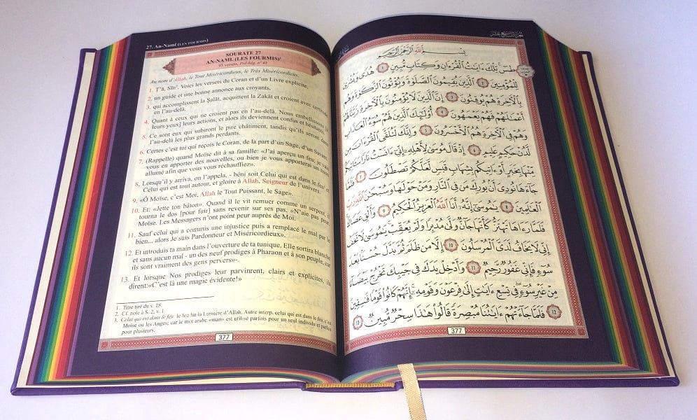 Le Noble Coran Arc-en-ciel Violet — Pages Colorées par Jouz' | Orientica | Bilingue Arabe-Français Orientica Coran/Qur'an Tafsir 9782356351920 Librairie Musulmane Al-imen