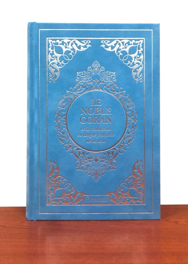 Le Noble Coran Bilingue Arabe/Français — Couverture Daim Bleu Ciel | Éditions Orientica | Livre Islam Orientica Coran 9782356352439 Librairie Musulmane Al-imen
