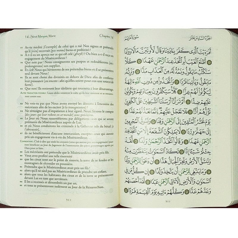 Le Saint Coran (arabe et français) en daim souple bleu ciel traduit et annoté par Abdallah Penot - Éditions Sana Sana Coran 9782356335227 Librairie Musulmane Al-imen