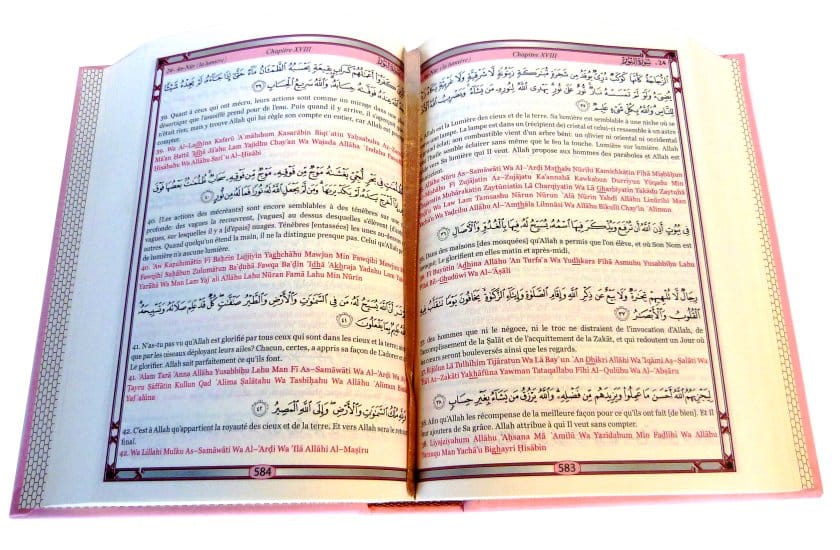 Le Saint Coran Arabe / Français / Phonétique — Couverture Cuir Rose Clair | Orientica Orientica Coran / Qur'an > Arabe Français Phonétique 9782356352002 Librairie Musulmane Al-imen
