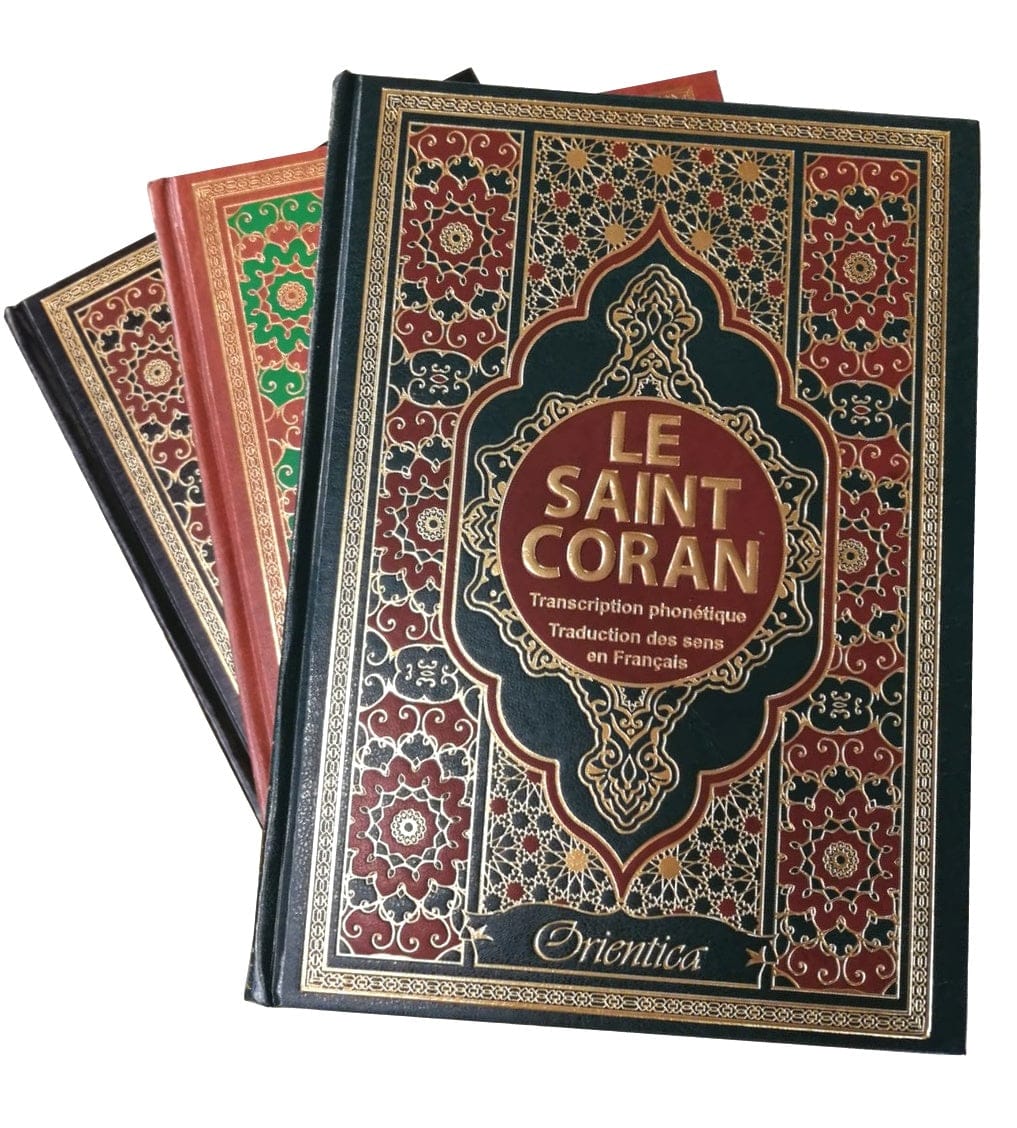 Le Saint Coran en Arabe avec Transcription Phonétique et Traduction Française — Édition de Luxe Très Grand Format (Couverture Cuir Dorée) | Orientica Orientica Coran / Qur'an > Arabe Français Phonétique 9782356352552 Librairie Musulmane Al-imen