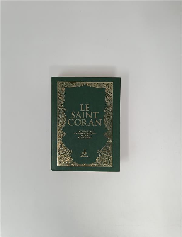 Le Saint Coran et la traduction en langue française du sens de ses versets (Poche) (Pages avec Tranche Dorée) Vert Al - imen