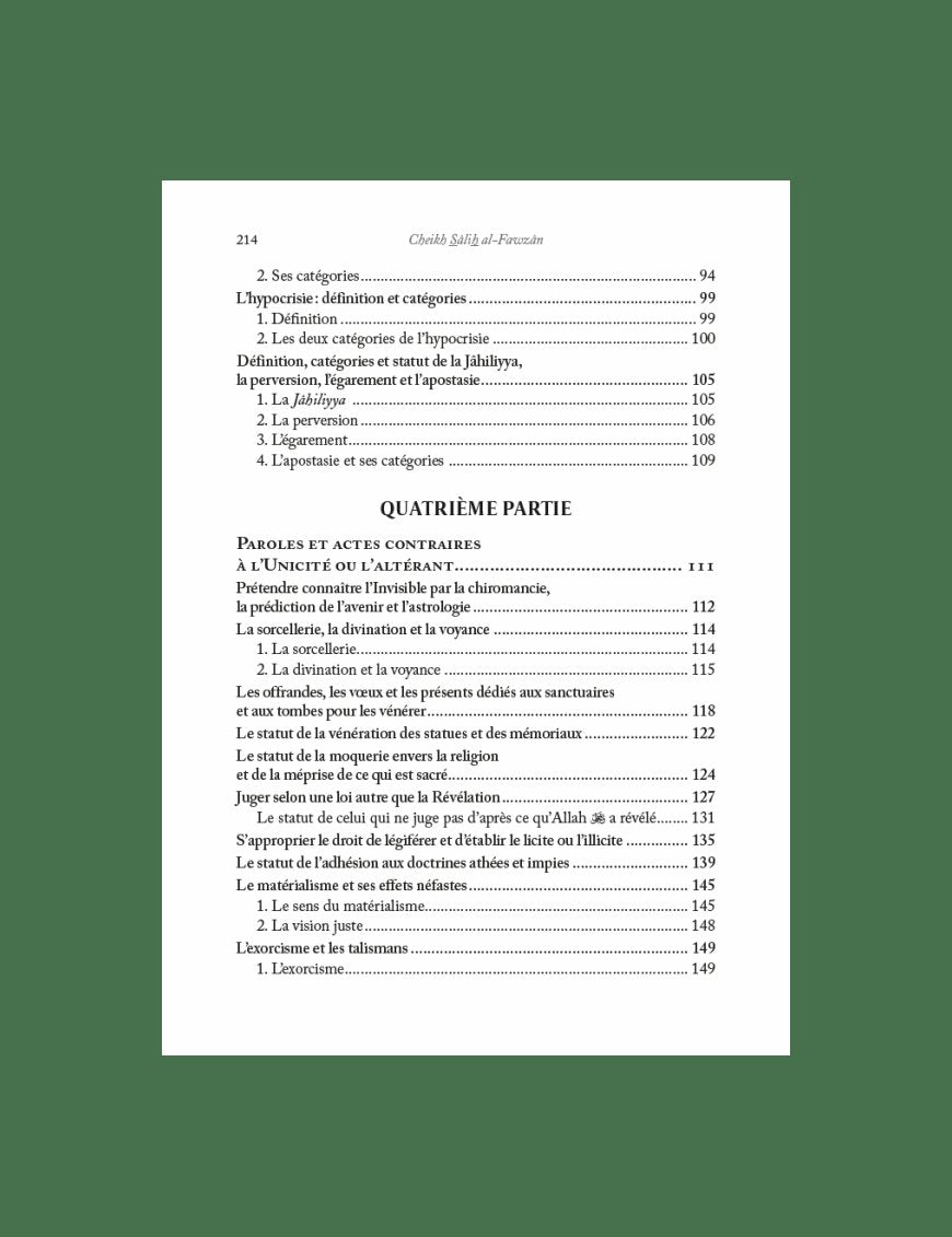 Le Tawhîd : tout savoir sur le dogme du monothéisme - Sâlih ibn Fawzân - al Hadith - Sana Sana Livre > Islam 9791093154046 Librairie Musulmane Al-imen