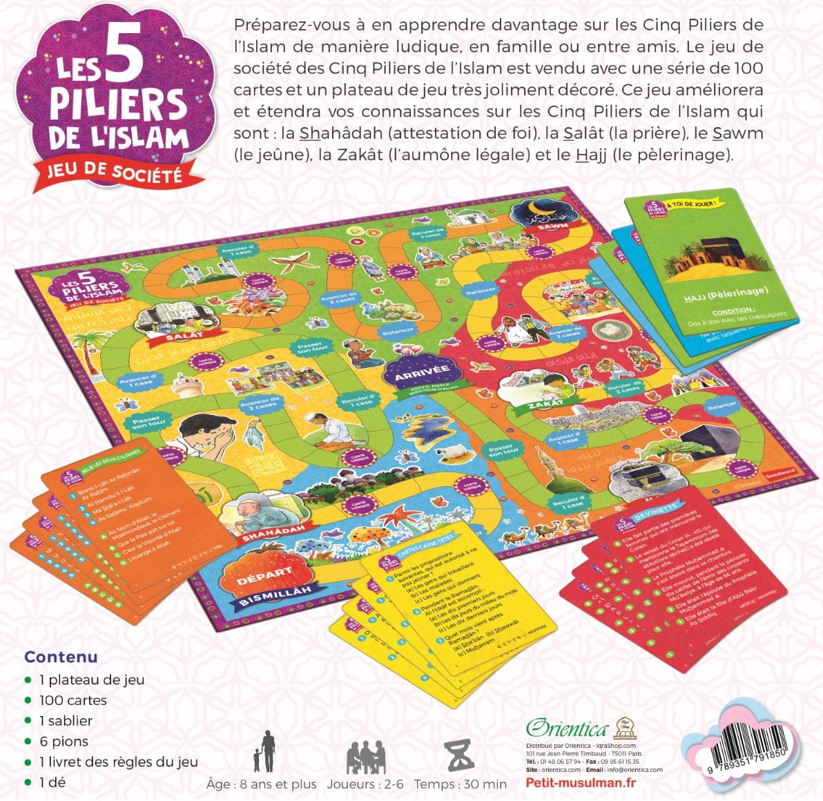 Les Cinq Piliers de l'Islam — Jeu de Société Éducatif | Orientica | Dès 8 ans Orientica Jeu Islam 9789351791850 Librairie Musulmane Al-imen
