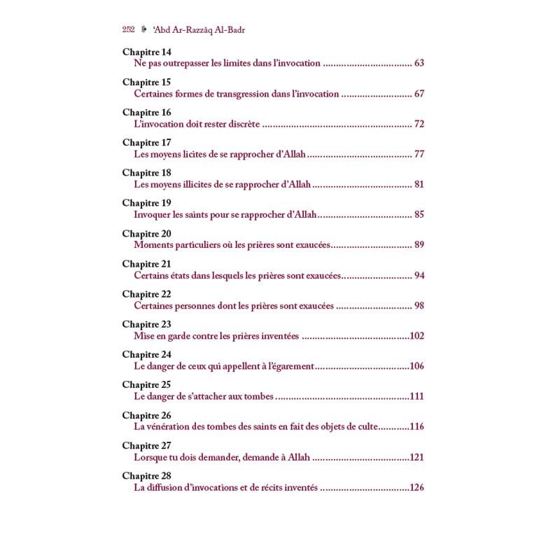 Les mérites de l’invocation - ‘Abd Ar-Razzâq Al-Badr - Editions Al-Hadîth Al-Hadîth Livre > Islam 9782875452061 Librairie Musulmane Al-imen