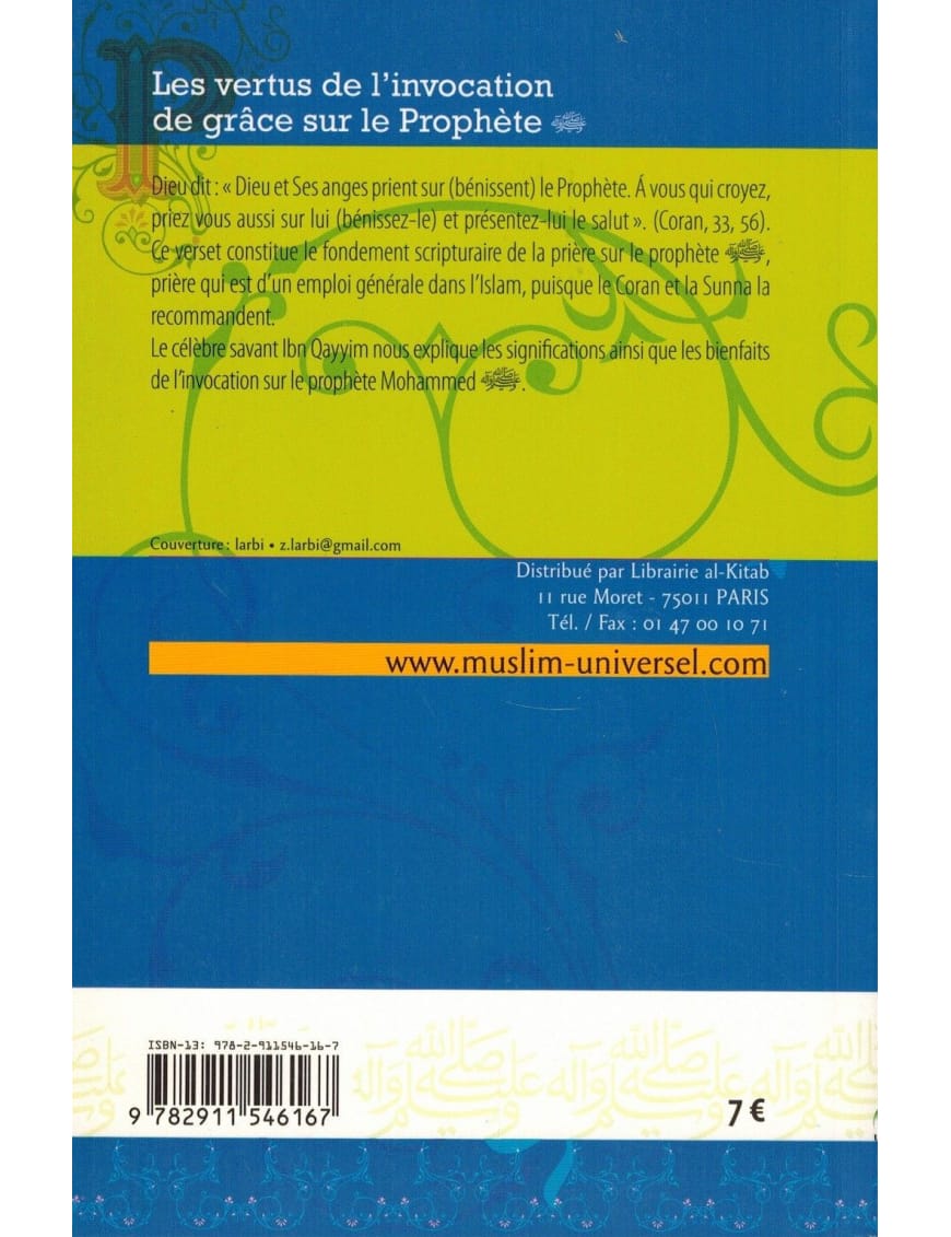 Les vertus de l'invocation de grâce sur le Prophète - Ibn Qayyim Al-Jawziyya - Universel - Éditions Universel Universel Livre > Islam 9782911546082 Librairie Musulmane Al-imen