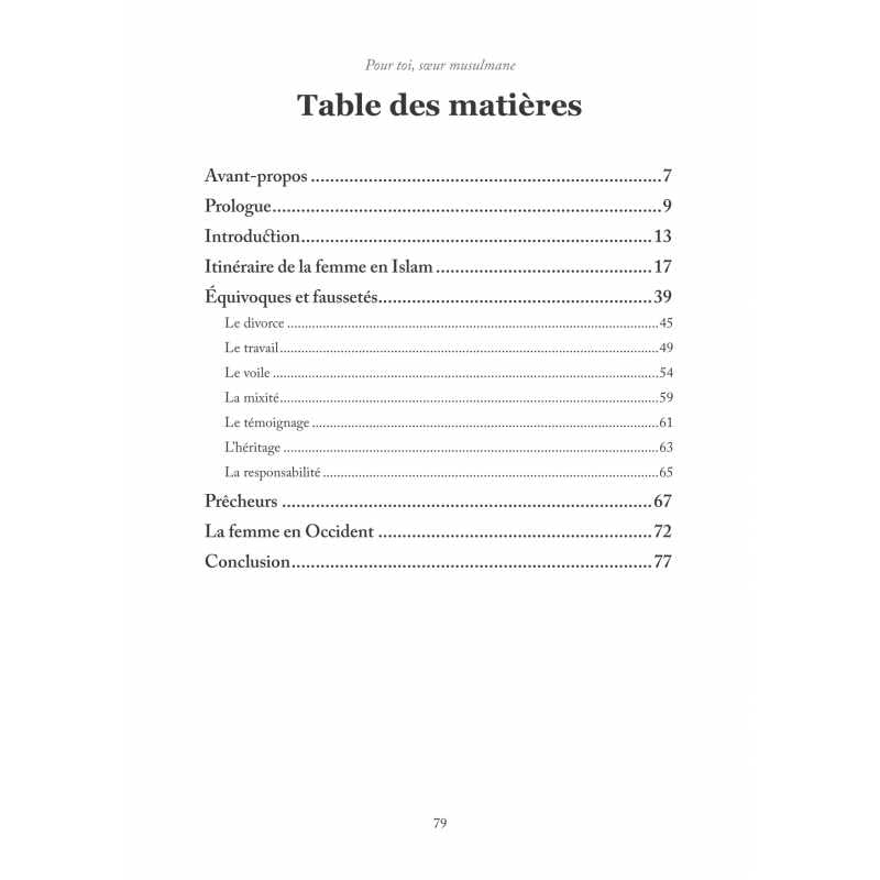 Pour toi, soeur musulmane - 'Abd al- ‘Aziz al-Muqbil Al-Hadîth Livre Islam Femme 9782875452702 Librairie Musulmane Al-imen
