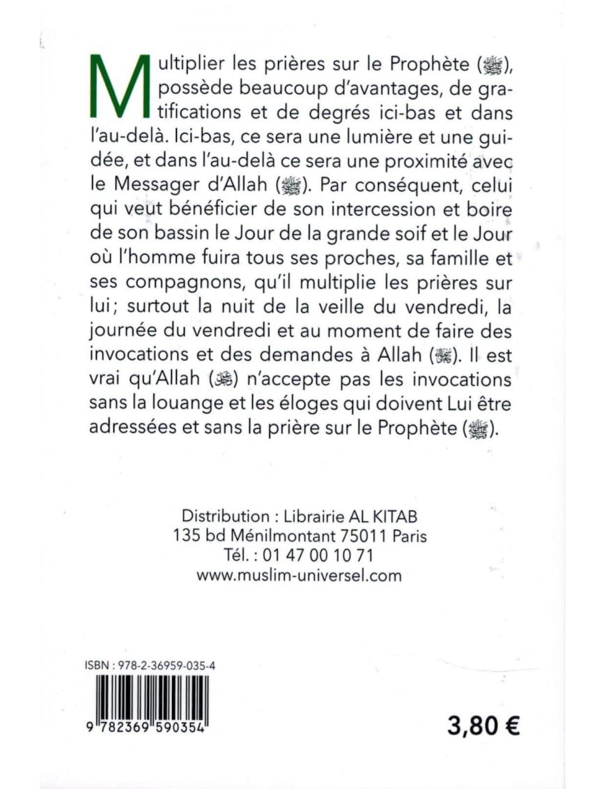Quarante Salats sur le Prophète Mohammed (Ses vertus et noms) - Universel - Éditions Iqra Iqra Livres > Islam > Apprendre l'Arabe 9782916316321 Librairie Musulmane Al-imen