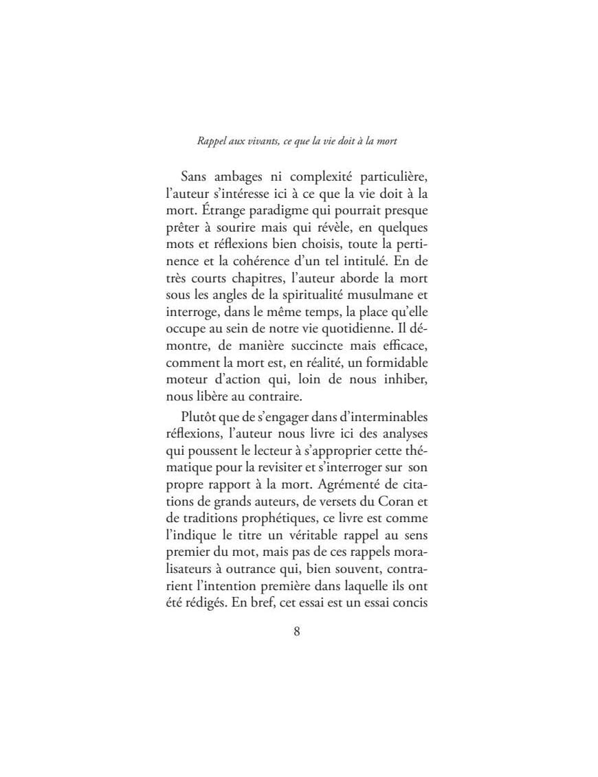 Rappel aux vivants, ce que la vie doit à la mort - Lyess Chacal - Oryms - Éditions Oryms Oryms Livre > Islam > Tawhid / Aqidah (Croyance) 9782492183201 Librairie Musulmane Al-imen
