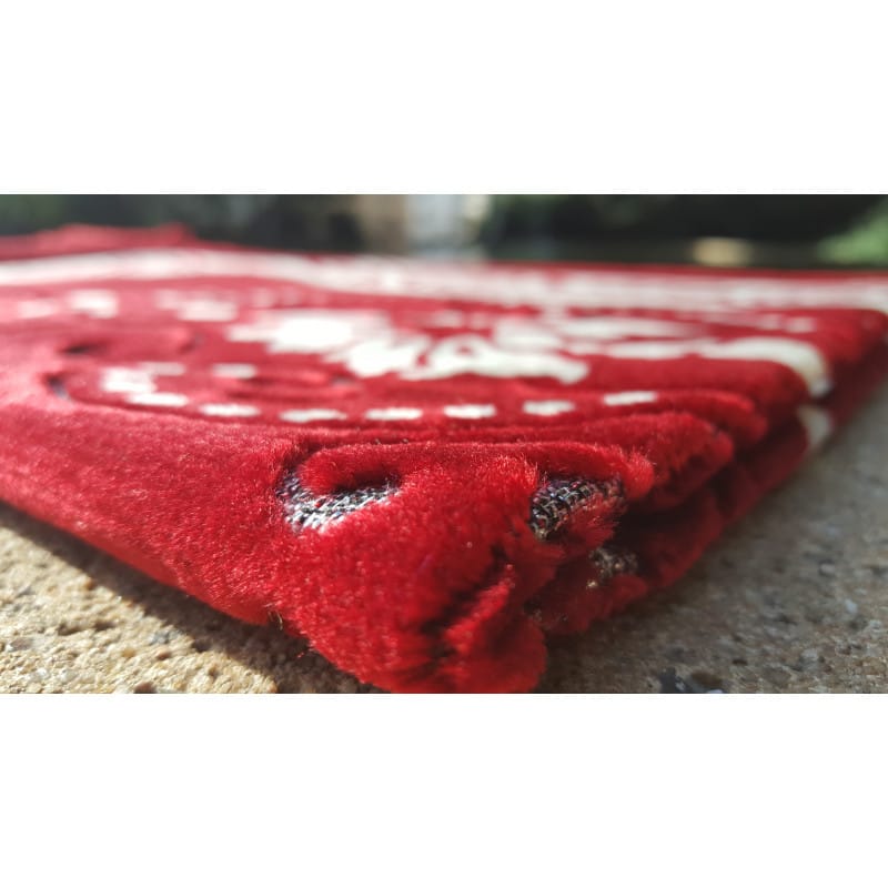Tapis de Prière - motif fleurs - Fond Rouge Pourpre Sana Tapis de prière > Velours 3700495418300 Librairie Musulmane Al-imen