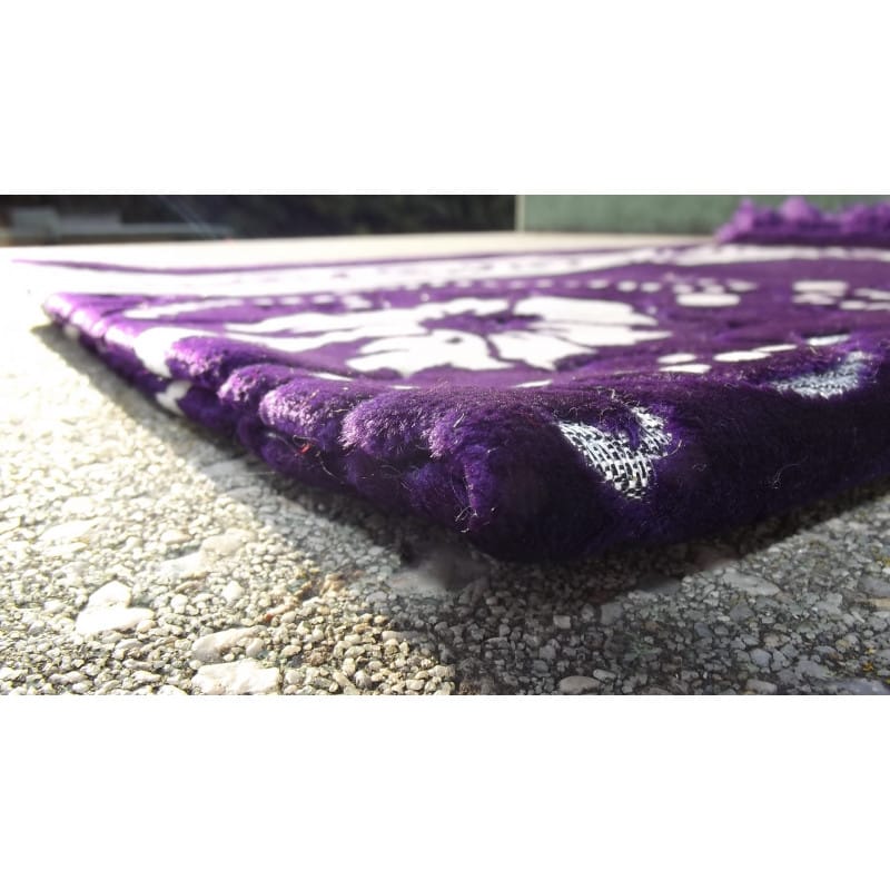 Tapis de Prière - motif fleurs - Fond Violet indigo Sana Tapis de prière > Velours 3700495404600 Librairie Musulmane Al-imen