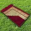 Tapis prière velours luxe - couleur rouge carmin disponible chez Al - imen