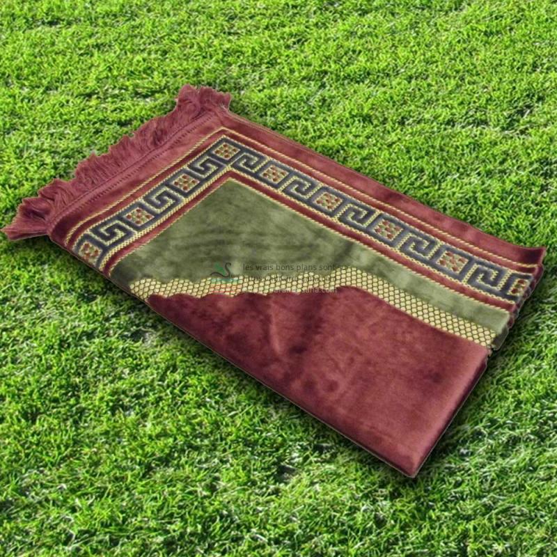 Tapis prière velours luxe - couleur saumon Sana Tapis de prière > Velours 75769133 Librairie Musulmane Al-imen