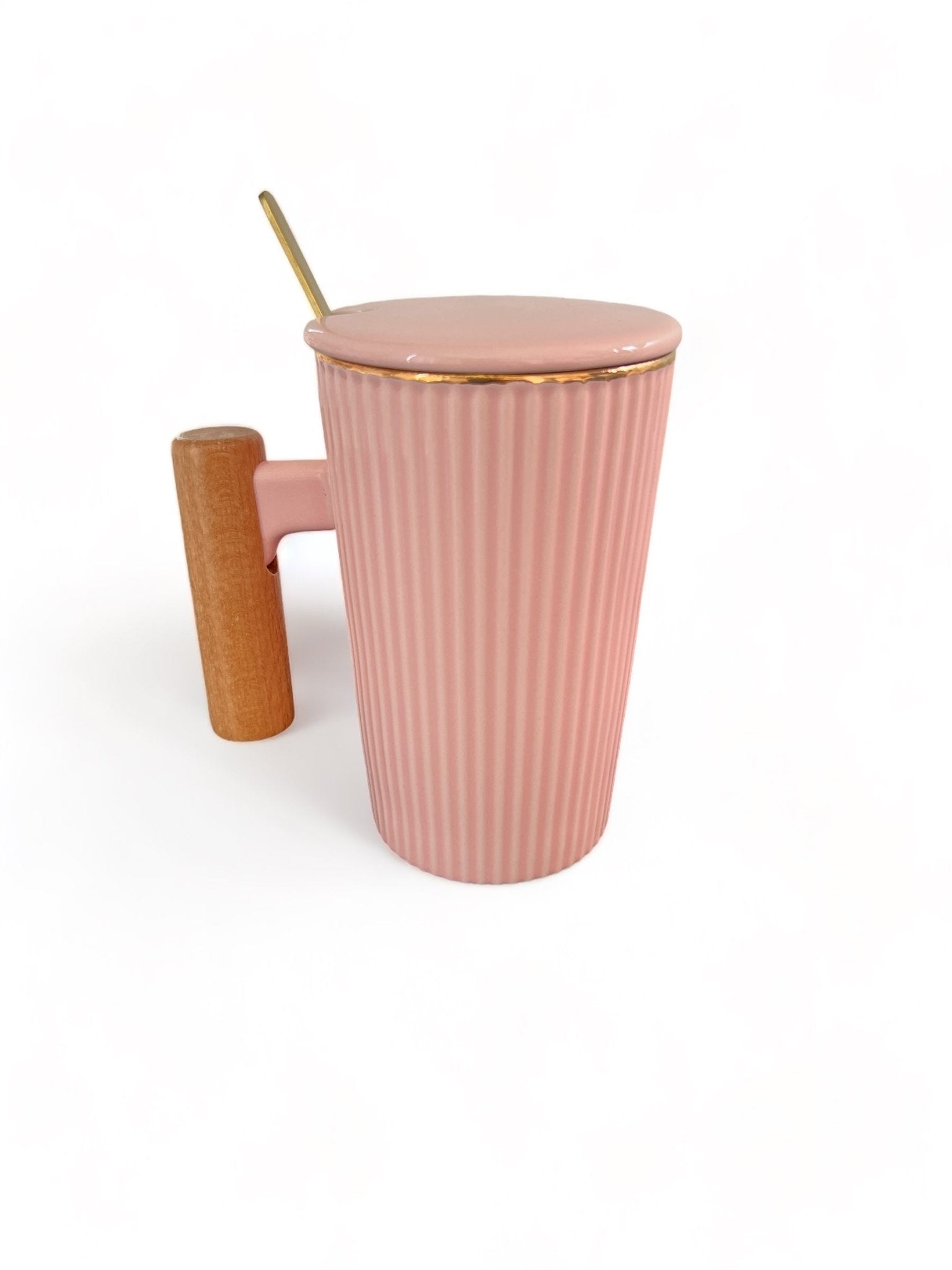 Tasse en céramique couleur Rose pastel effet rétro disponible chez Al - imen