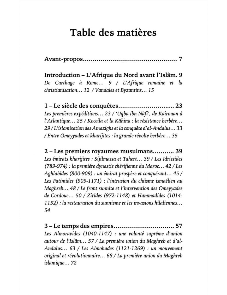 Une brève histoire du Maghreb islamique - Ribat - Éditions Ribât Ribât Livre > Islam 9782491948566 Librairie Musulmane Al-imen